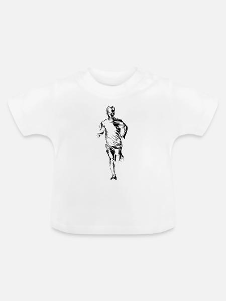 Jogger Zeichnung - Baby Bio-T-Shirt mit Rundhals - Weiß