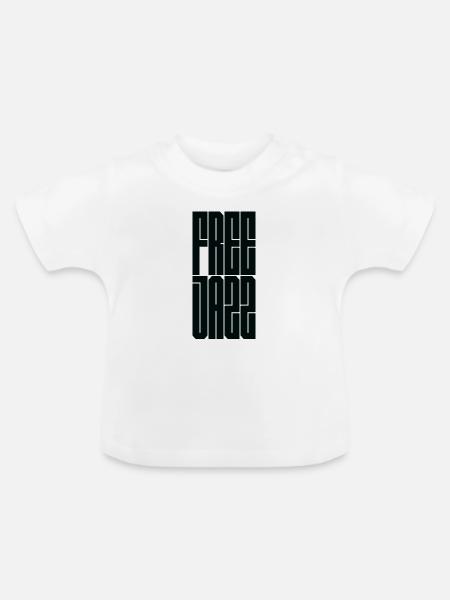 Free Jazz Logo-Design - Baby Bio-T-Shirt mit Rundhals - Weiß