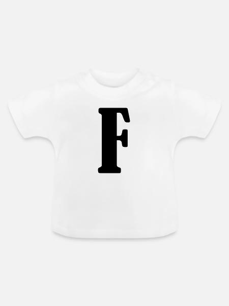 F - Baby Bio-T-Shirt mit Rundhals - Weiß