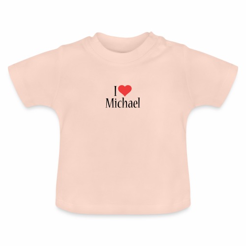 Michael designstyle i love Michael - Baby Organic T-Shirt with Round Neck