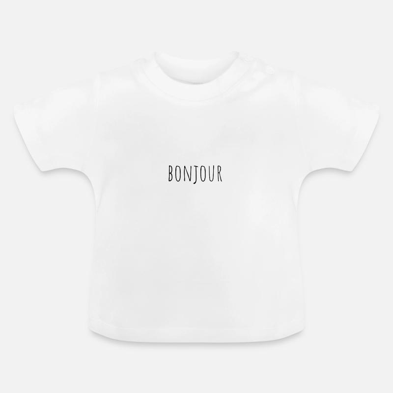 Bonjour - T-shirt bio col rond Bébé - blanc