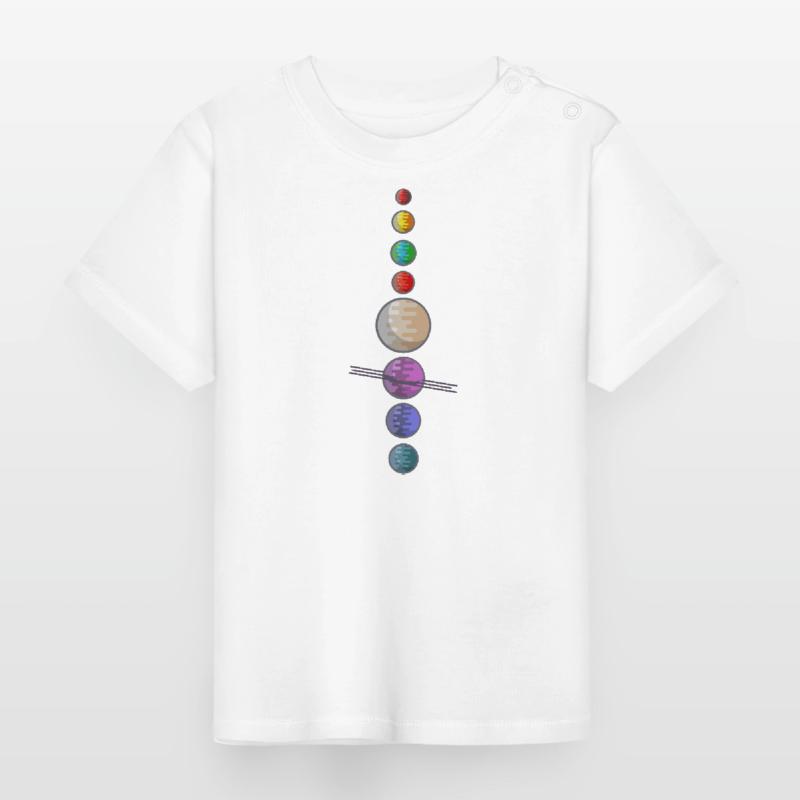 Solar System Baby Organic T-Shirt with Round Neck