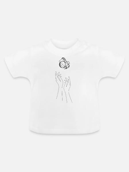 Süchtige Fotografie - Baby Bio-T-Shirt mit Rundhals - Weiß