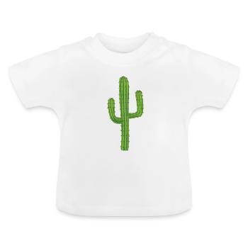 The Cactus - Baby Bio-T-Shirt mit Rundhals - Weiß - Vorne