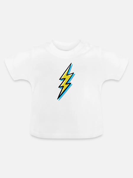 Blitz im Vorhut-Stil - Baby Bio-T-Shirt mit Rundhals - Weiß