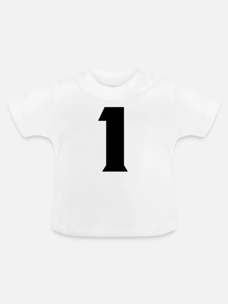 1 - Baby Bio-T-Shirt mit Rundhals - Weiß