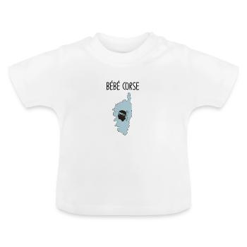Bébé corse - garçon - T-shirt bio col rond Bébé - blanc - Devant
