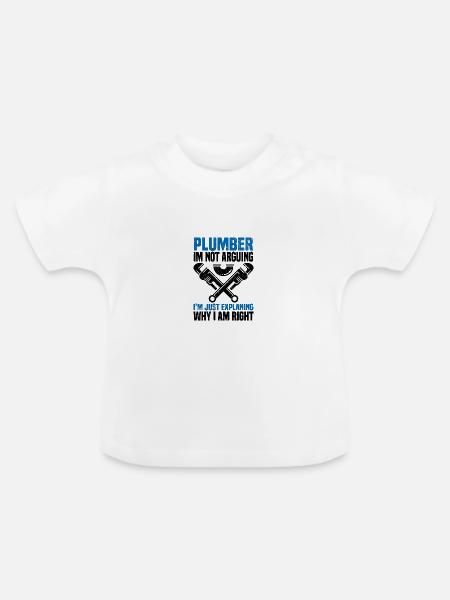 Handwerker - Baby Bio-T-Shirt mit Rundhals - Weiß