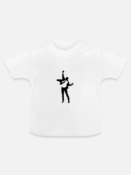 Ein springender Manager - Baby Bio-T-Shirt mit Rundhals - Weiß