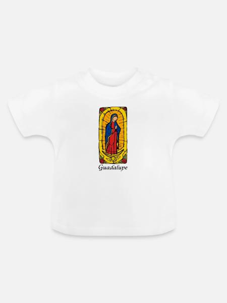Guadeloupe - Baby Bio-T-Shirt mit Rundhals - Weiß