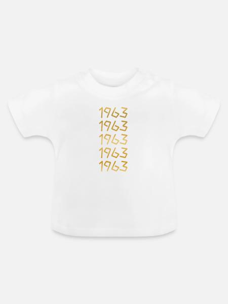Freizeit 1963 - Baby Bio-T-Shirt mit Rundhals - Weiß