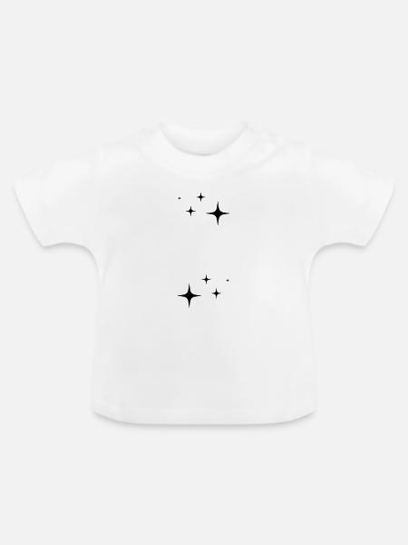 Funkeln Glitzer Sterne - Baby Bio-T-Shirt mit Rundhals - Weiß