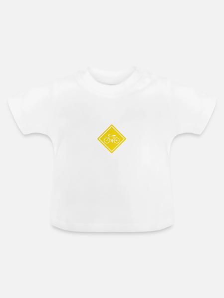 Fahrrad - Baby Bio-T-Shirt mit Rundhals - Weiß