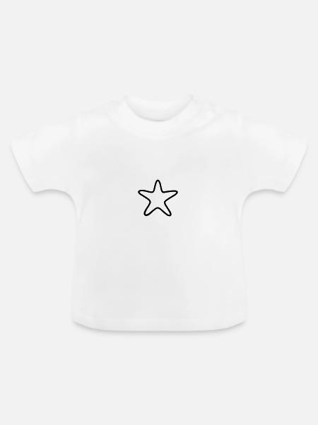 Seestern - Baby Bio-T-Shirt mit Rundhals - Weiß