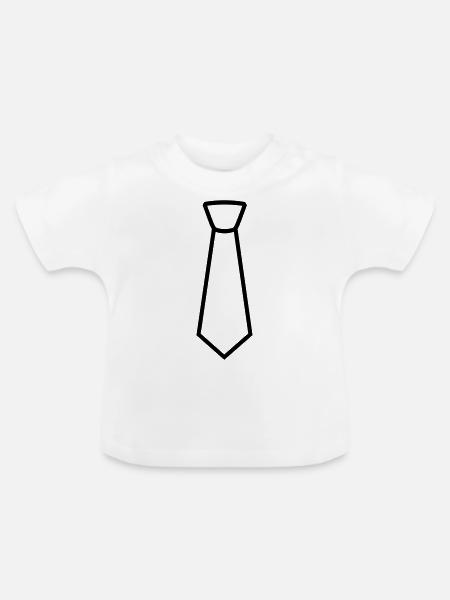 Binden - Baby Bio-T-Shirt mit Rundhals - Weiß