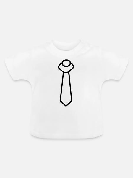 Binden - Baby Bio-T-Shirt mit Rundhals - Weiß