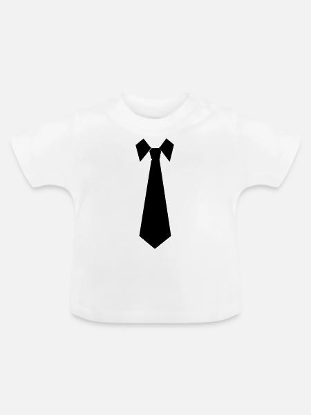 Binden - Baby Bio-T-Shirt mit Rundhals - Weiß