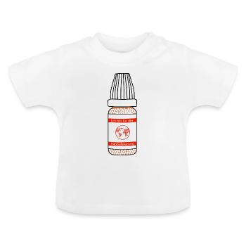 ich bin für die Globulisierung globuli homöopathie - Baby Bio-T-Shirt mit Rundhals - Weiß - Vorne