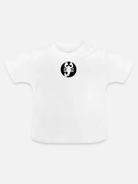 Sternbild Skorpion, Horoskop - Baby Bio-T-Shirt mit Rundhals - Weiß