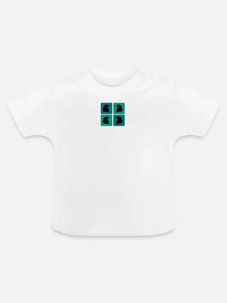 Adler Design - Baby Bio-T-Shirt mit Rundhals - Weiß