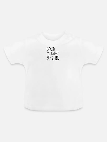 Guten Morgen, Sonnenschein. - Baby Bio-T-Shirt mit Rundhals - Weiß