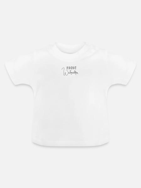 Frohe Weihnachten! - Baby Bio-T-Shirt mit Rundhals - Weiß