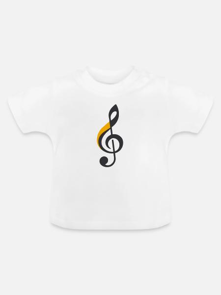 Symbol des Violinschlüssels - Baby Bio-T-Shirt mit Rundhals - Weiß
