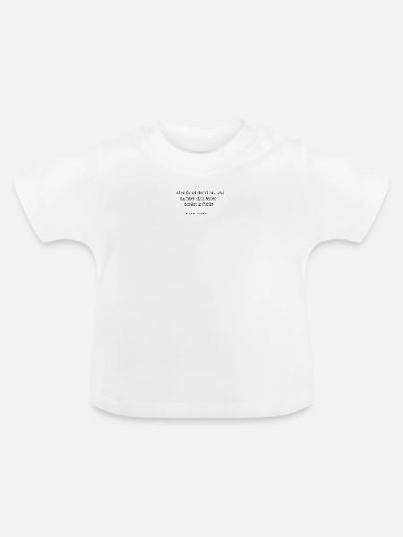 denkst fühlst 3 - Baby Bio-T-Shirt mit Rundhals - Weiß
