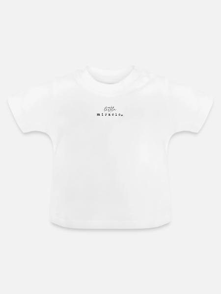 Kleines Wunder - Baby Bio-T-Shirt mit Rundhals - Weiß