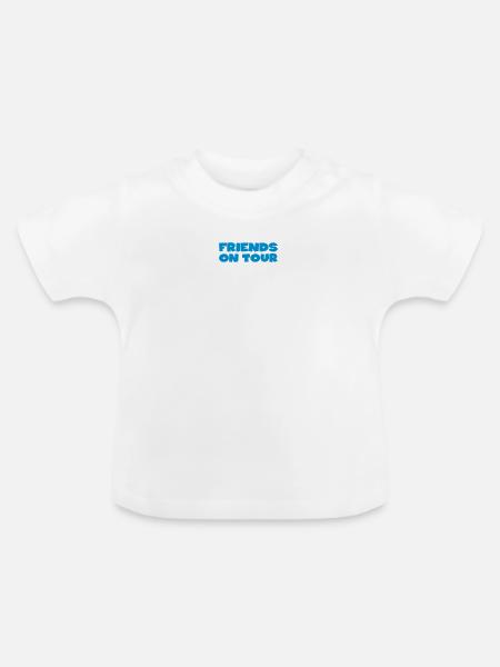 junggesellenabschied freunde wandern - Baby Bio-T-Shirt mit Rundhals - Weiß