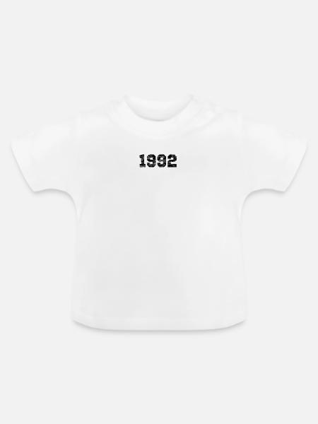 1992 - Baby Bio-T-Shirt mit Rundhals - Weiß