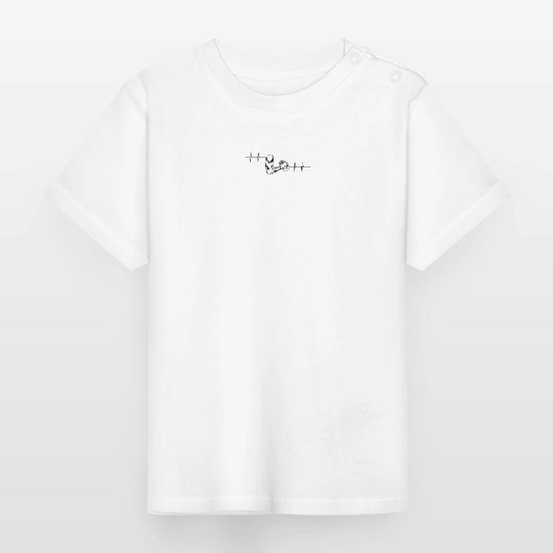 Biceps Pulse1 Baby Organic T-Shirt with Round Neck