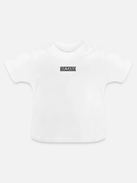 Bulgaria - Baby Bio-T-Shirt mit Rundhals - Weiß