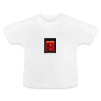 on-off switch - Baby Bio-T-Shirt mit Rundhals - Weiß - Vorne