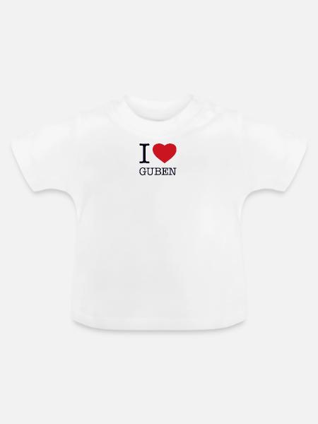 I LOVE GUBEN - Baby Bio-T-Shirt mit Rundhals - Weiß