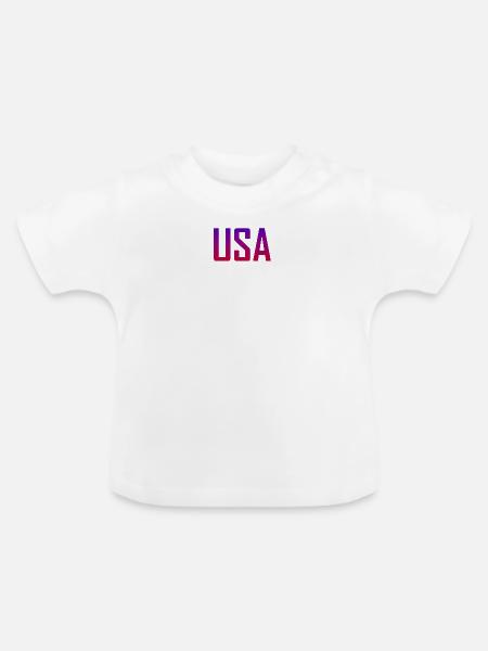 USA - Baby Bio-T-Shirt mit Rundhals - Weiß
