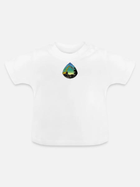 Abreissbagger - Baby Bio-T-Shirt mit Rundhals - Weiß
