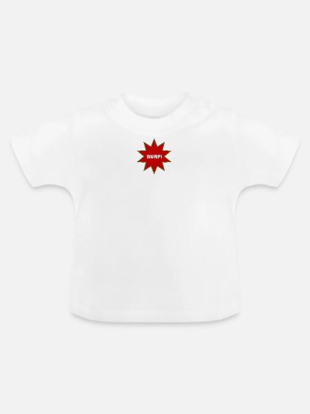Rülpsexplosion - Baby Bio-T-Shirt mit Rundhals - Weiß