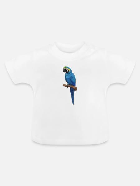 Blauer Ara - Baby Bio-T-Shirt mit Rundhals - Weiß