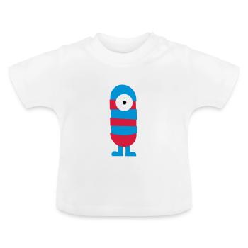 monstre - T-shirt bio col rond Bébé - blanc - Devant