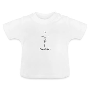 Christianisme croyant chrétien - T-shirt bio col rond Bébé - blanc - Devant