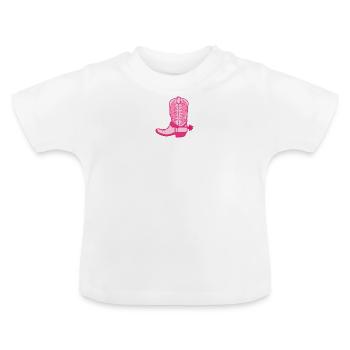 Boot 2 - Baby Organic T-Shirt with Round Neck - white - Front