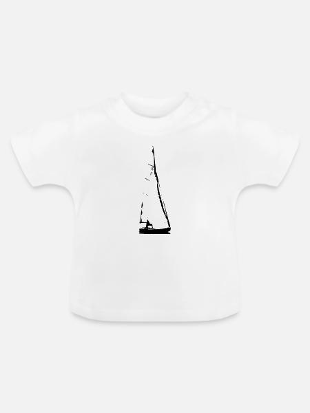 Sailing Boat - Baby Bio-T-Shirt mit Rundhals - Weiß