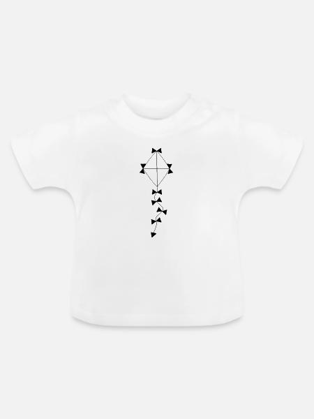 Drachen schwarz Herbst - Baby Bio-T-Shirt mit Rundhals - Weiß