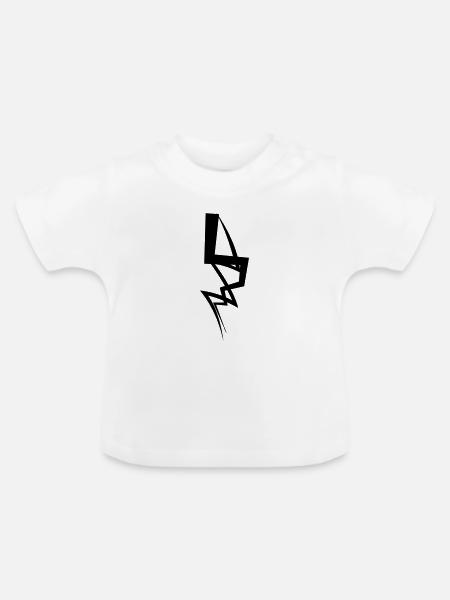 Blitz - Baby Bio-T-Shirt mit Rundhals - Weiß