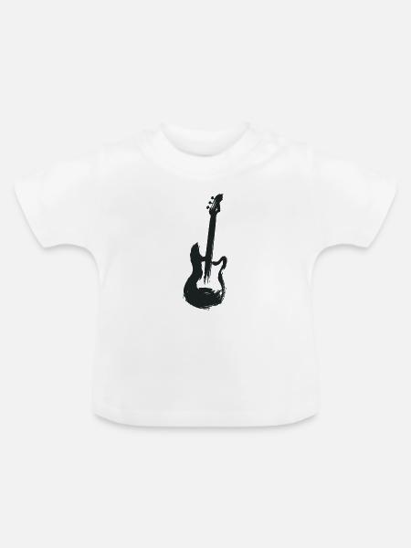 Elektrogitarre - Baby Bio-T-Shirt mit Rundhals - Weiß