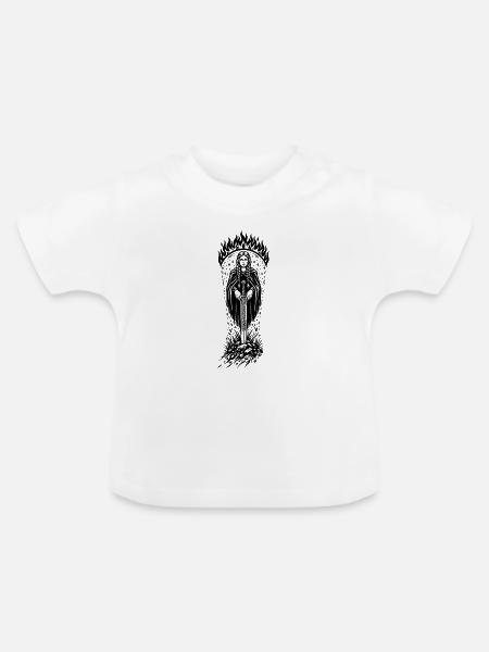 Hervör fordert das Schwert - Baby Bio-T-Shirt mit Rundhals - Weiß