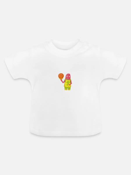 Ballsport - Baby Bio-T-Shirt mit Rundhals - Weiß