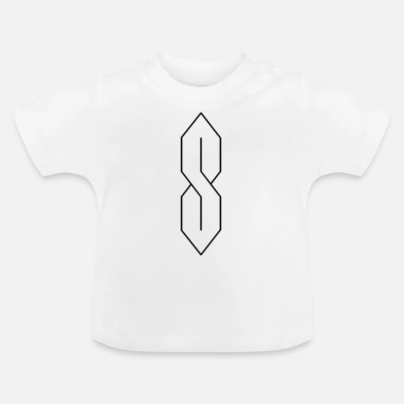 S oder 8 - Baby Bio-T-Shirt mit Rundhals - Weiß