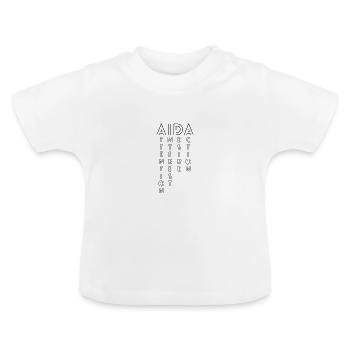 AIDA - Formula Communication Marketing Sales - T-shirt bio col rond Bébé - blanc - Devant